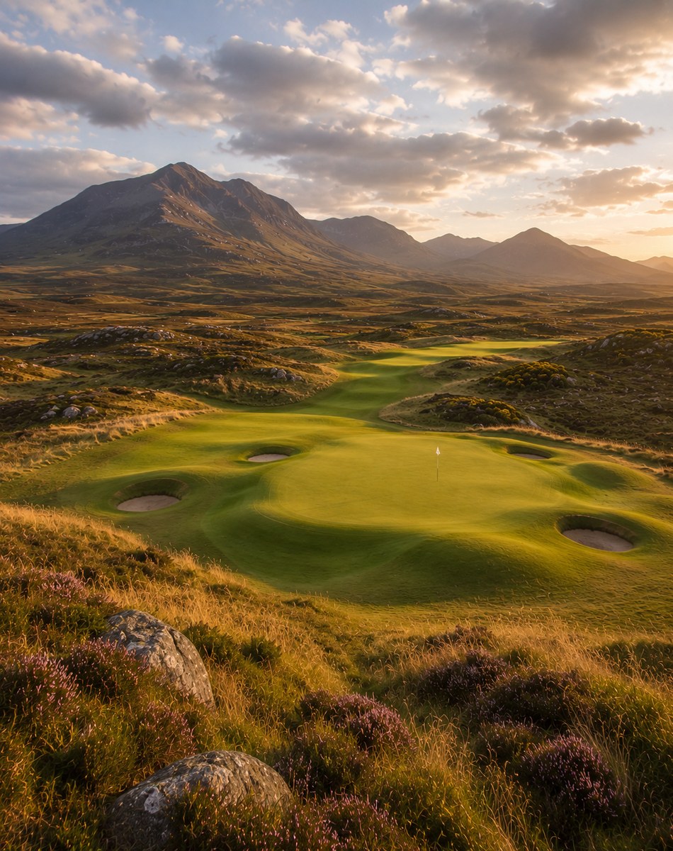Golden hour valley hole